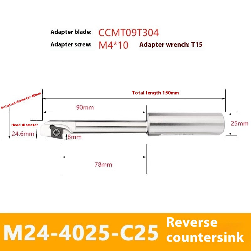 1146-Reverse Countersink Cutter Machining Center Reverse Countersink Face Milling Toolholder Reverse Pull Countersink Cutter Inverted Pull Reverse Scrape Countersink Toolholder Shandong Denso Pricision Tools Co.,Ltd.